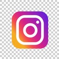 Social media instagram icon on transparent background Royalty Free Stock Photo