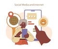 Social Media and Internet concept.