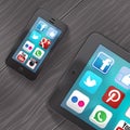 Social media on ipad and iphone