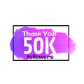 Social media 50k followers success poster design