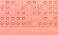 Social media like wall with monocrome color cubes for product and typograph, 3d rendering