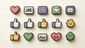 Social Media Live Reactions Icon Royalty Free Stock Photo