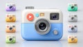 Social Media Live Streaming Icon Royalty Free Stock Photo