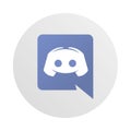 Social media logo, discord text chat application