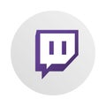 Social media logo, twitch make live broadcasts