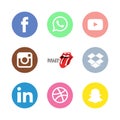 Social media logo vector icon collections