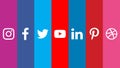 Social Media Logos Facebook Twitter Youtube Instagram Pinterest