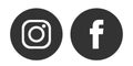 Social media logos icon Instagram and facebook element design vector