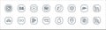 social media logos line icons. linear set. quality vector line set such as rss, periscope, vk, stumbleupon, deviantart, youtube,