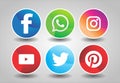 Social media logos pack,Collection Of Social Media Icons And Logos Stock