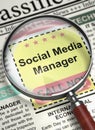 Social Media Manager Wanted. 3D.