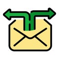 Social media marketing mail icon vector flat Royalty Free Stock Photo