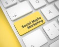 Social Media Marketing - Yellow Keyboard Button. 3D. Royalty Free Stock Photo