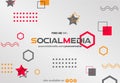 Social media memphis background free vectorsocial media memphis background