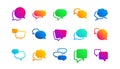 Speech bubbles icons. Social media message, comic bubbles and chat. Classic set. Vector Royalty Free Stock Photo