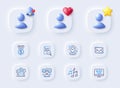 Social media, Messenger mail and Web tutorials line icons. For web app, printing. Vector Royalty Free Stock Photo