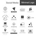 Social media minimal logo