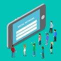 Social media mobile application network login. Soc
