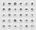 Social Media Modern 3D Web Icons Set Vector