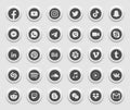 Social Media Modern 3D Web Icons Set Vector