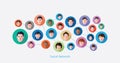 Social media network concept illustration Royalty Free Stock Photo