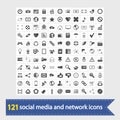 Social media and network icons Royalty Free Stock Photo