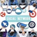 Social Media Network Internet Connection Concept Royalty Free Stock Photo