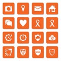 Social media, network security and settings icons Royalty Free Stock Photo