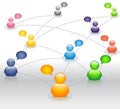 Social Media Network with Speech Bubbles Royalty Free Stock Photo