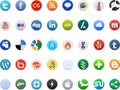 Social media networking sign logos