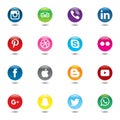 Social Media Pack. Beautiful color circle design for website, template, banner.