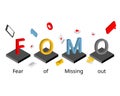 social media phenomenon of Fear of missing out or FOMO