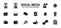 social media platform related vector icon user interface graphic design. Contains such icons as profile, picture, photo, share,