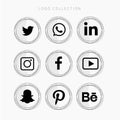 Social media popular logo collection