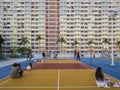 Social Media Posing at Rainbow Apartments in Hong Kong