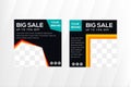 social media post banner template for big sale event. Royalty Free Stock Photo