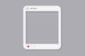 Social media post frame template. White banner square for web messages with comments users. Royalty Free Stock Photo