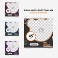 Social media post template pack with full colour for your business promotion style eleven