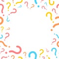 Social media question mark colorful border