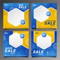 Social media sale banner template desain collection Royalty Free Stock Photo