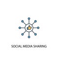 Social Media Sharing concept 2 colored