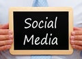 Social media sign Royalty Free Stock Photo