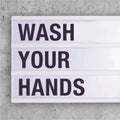 Social Media Sign Square Wash Your Hands Royalty Free Stock Photo