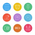 social media , smart phone , mobile , internet , eps icons set v Royalty Free Stock Photo