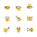 social media , smart phone , mobile , internet , eps icons set v Royalty Free Stock Photo