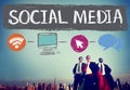 Social Media Social Networking Technology Connection Concept Royalty Free Stock Photo