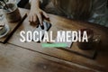 Social Media Socialize Technology Blog Concept Royalty Free Stock Photo