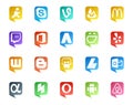 20 Social Media Speech Bubble Style Logo like app net. ads. adwords. adsense. blogger