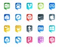 20 Social Media Speech Bubble Style Logo like windows. tumblr. safari. slideshare. apple