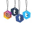 Social media square square icon is color dependent